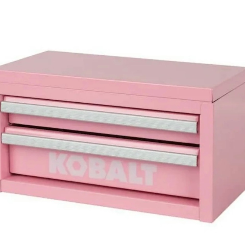 Kobalt 10.83"  Mini 2 Drawer Steel Tool Box - Pink 25th Anniversary Edition!